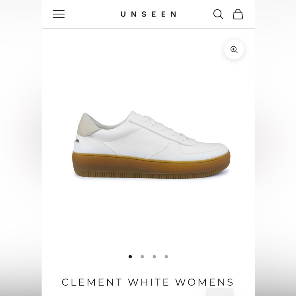 Unseen Footwear White Clement Low Top Gumshoe Sneakers- Vegan Leather